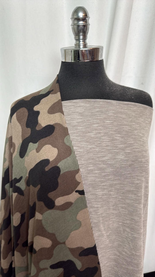 SANDWASH/CAMO BUNDLE : 2YD Sandwash Rib (Read Descr.) & 2YD Camo Oakley SK : A30811