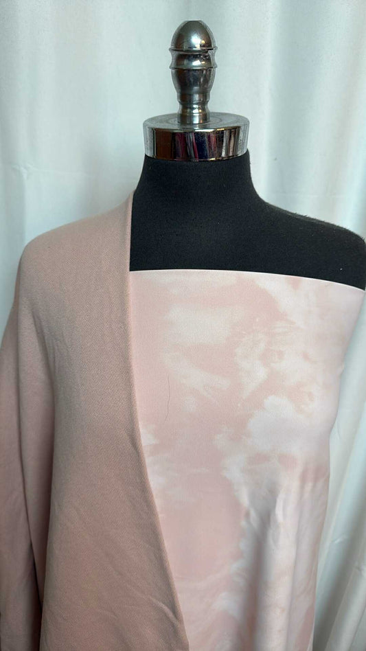 BLUSH MARBLE BUNDLE : 2YD Blush Marble Yoga PF & 2YD Solid C/P FT : A28524