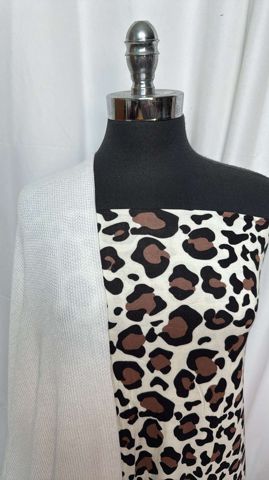 TEXTURED IVORY/LEOPARD BUNDLE : 1+YD Ivory Textured SK & 2YD Leopard R/S : A27223