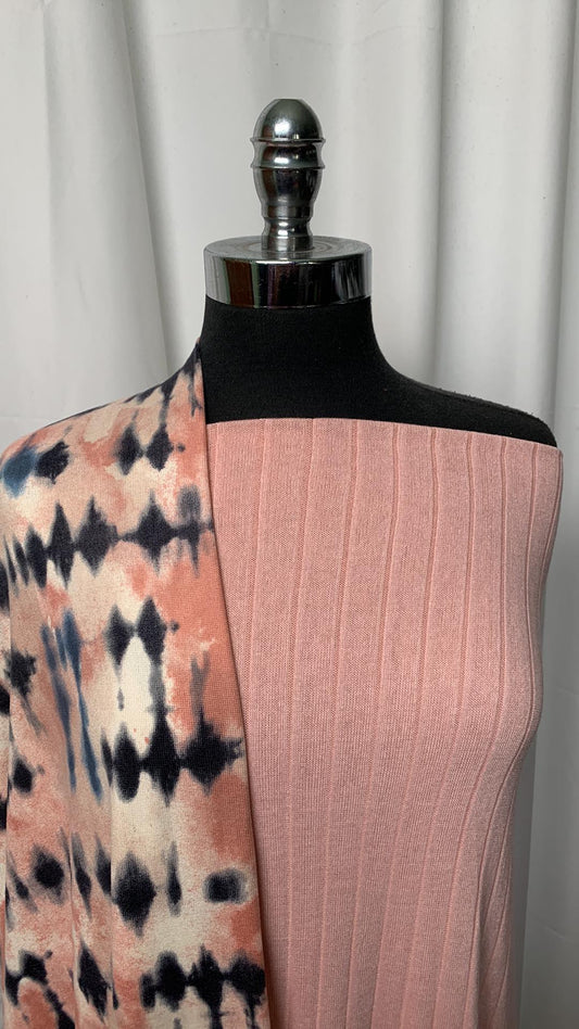 PINK RIB/TIE DYE BUNDLE : 2YD Pink Wide Rib SK & 2YD Pink/Black Tie Dye Oakley SK : A1802