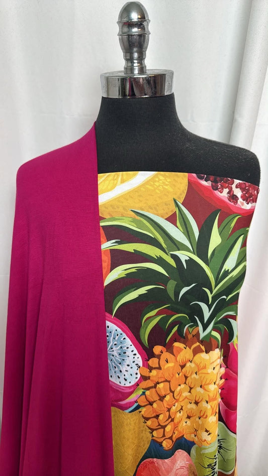 FUCHSIA/FRUIT BUNDLE : 2YD Fuchsia R/S & 2YD Fruit Venezia : A30572