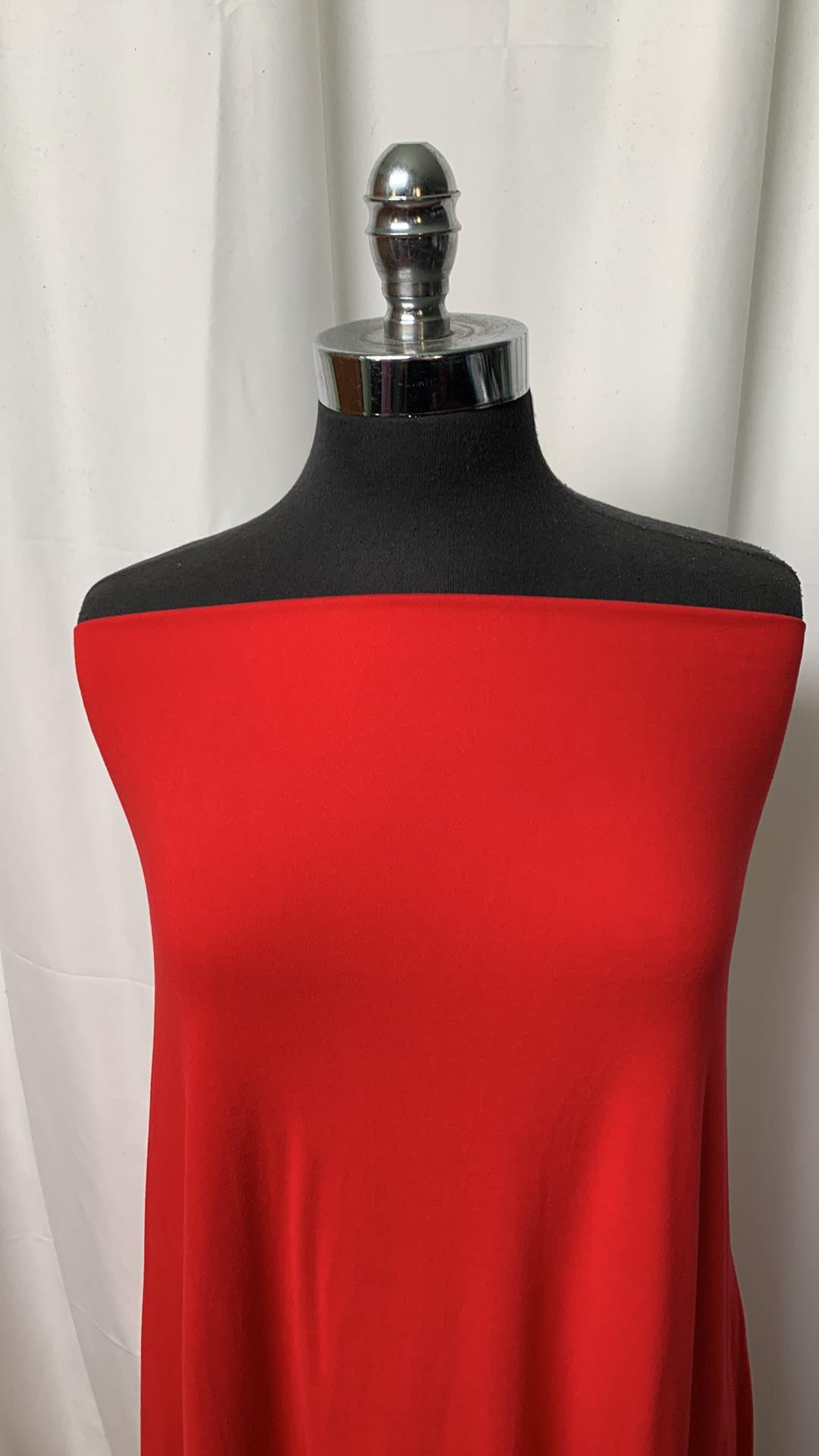 Solid True Red - Double Brushed Poly Spandex - By the Yard