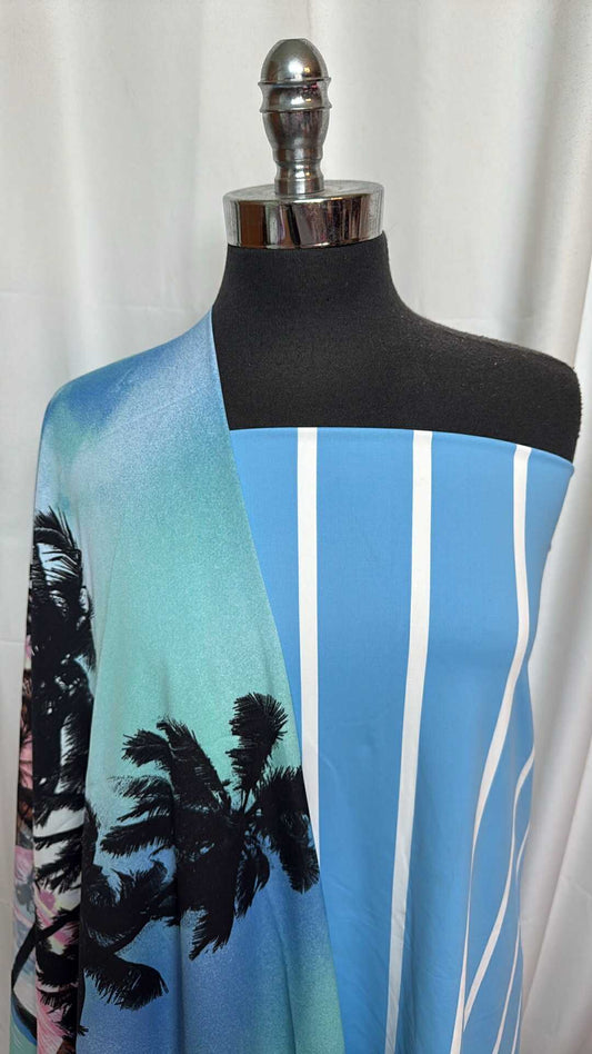 BEACH BUNDLE : 2YD Blue Stripe N/S & 2YD Double-Border PWD : A27833