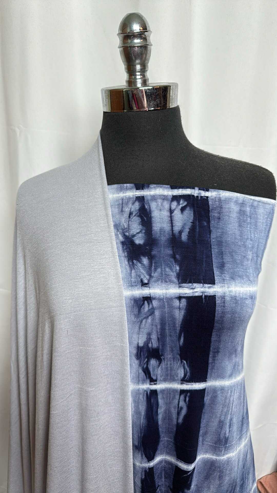 GREY/NAVY TIE DYE BUNDLE : 2YD Tie Dye R/S & 2YD Grey R/S : A28978