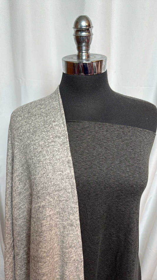 2-TONE CHARCOAL BUNDLE : 2YD 2-Tone Charcoal DBP & 2YD Brushed Hacci SK : A28528