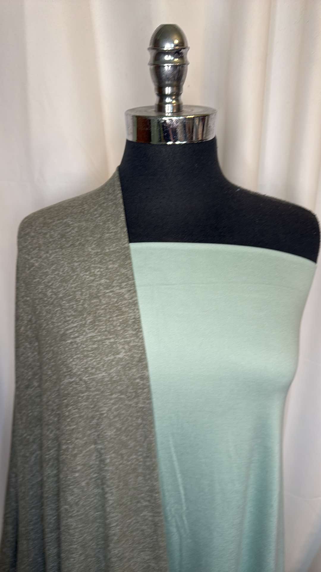 MINTY SLATE BUNDLE : 2YD Minty Slate Featherweight PF & 2YD Brushed Hacci SK : A26771