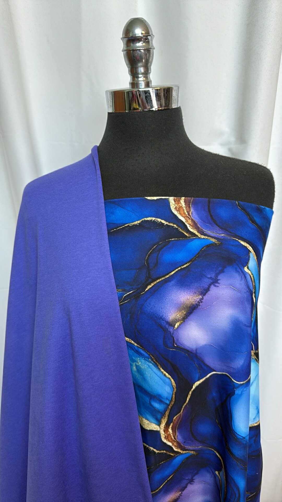 SOFT PURPLE/SAPPHIRE LUXE BUNDLE : 1YD Sapphire Luxe Single-Brushed PF & 2YD Soft Purple Peached PF : A28782