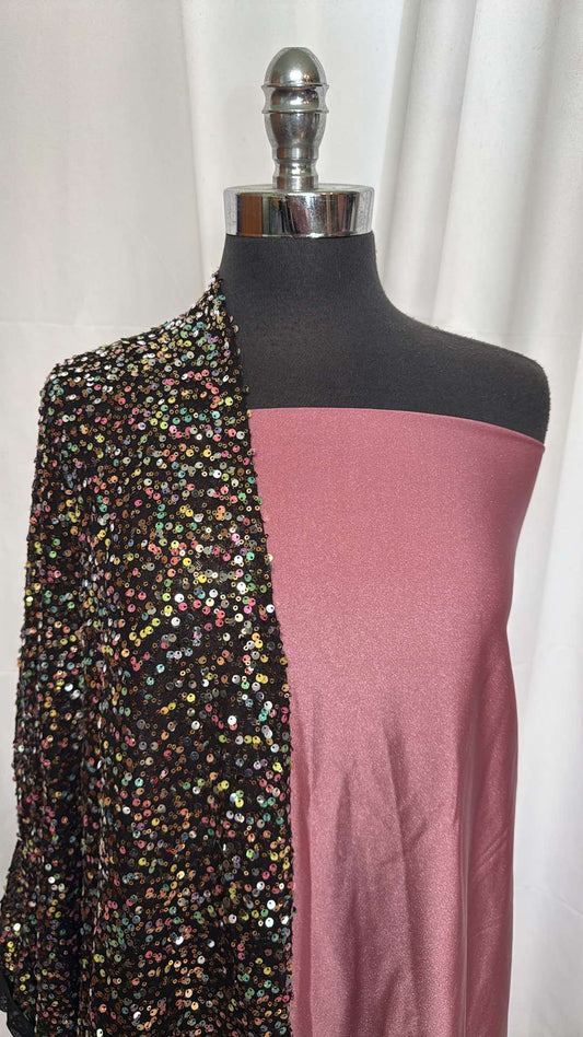 SHIMMER/SEQUINS BUNDLE : 2YD Shimmer Yoga PF & 2YD Sequins on Mesh : A26480