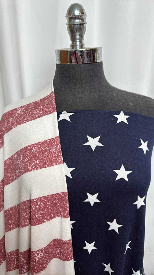 STARS & STRIPES BUNDLE : 1YD Stars DBP & 2YD Stripe PRS FT : A29051