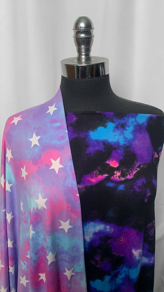 STAR/GALAXY BUNDLE : 2YD Tie Dye Star DBP & 2YD Galaxy DBP : A2496