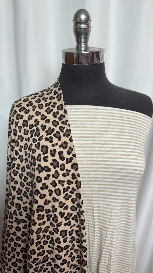 THIN STRIPE/LEOPARD BUNDLE : 2YD Leopard PRS FT & 2YD Thin Stripe Baby FT : A28449