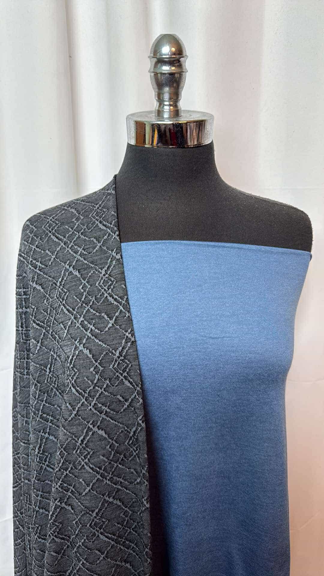 DENIM/DIAMONDS BUNDLE : 3YD Diamonds Merino Wool Jacquard & 2YD Denim Featherweight PF : A26962
