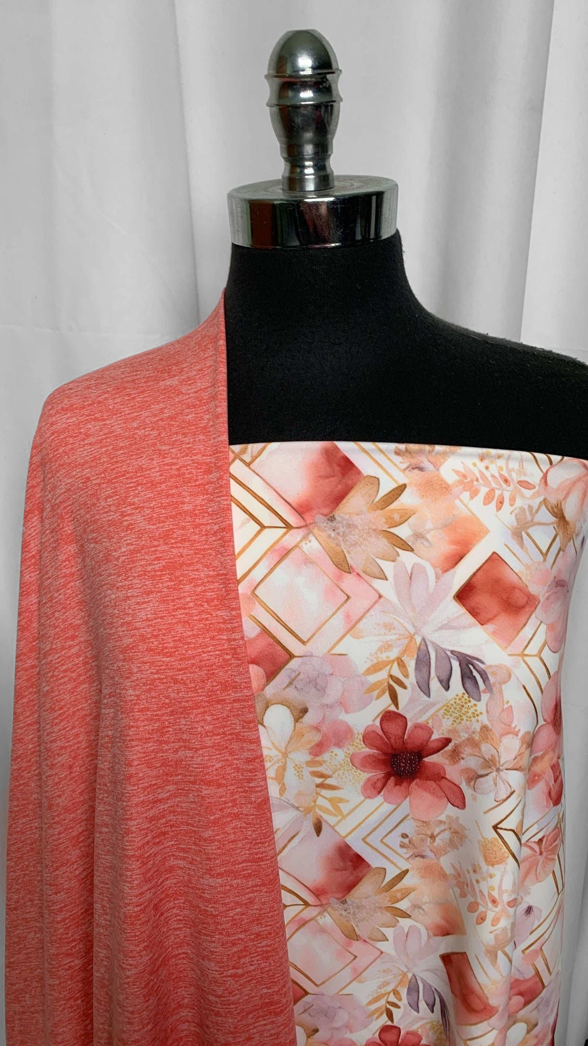 MIDWEIGHT/DIAMONDS BUNDLE : 2YD Mid-Weight Peached PF & 2YD Diamond Floral Glide : A25664