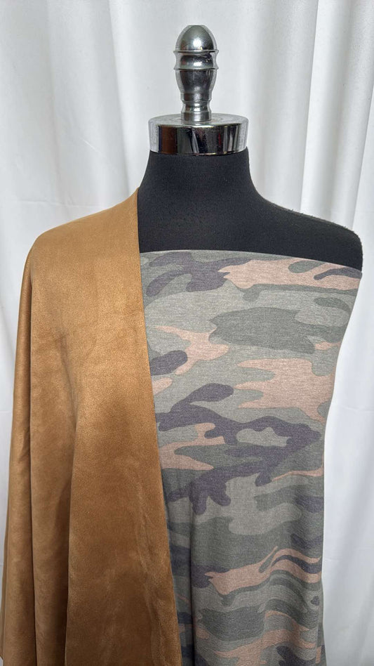 CAMEL/CAMO BUNDLE : 2YD Camo PRS Jersey & 2YD Camel Suede Scuba : A26211
