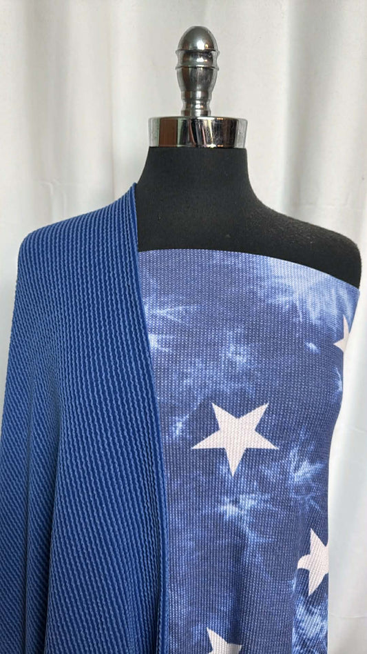 STAR/URBAN RIB BUNDLE : 2YD Star Thermal & 1.5YD Blue Urban Rib : A29531