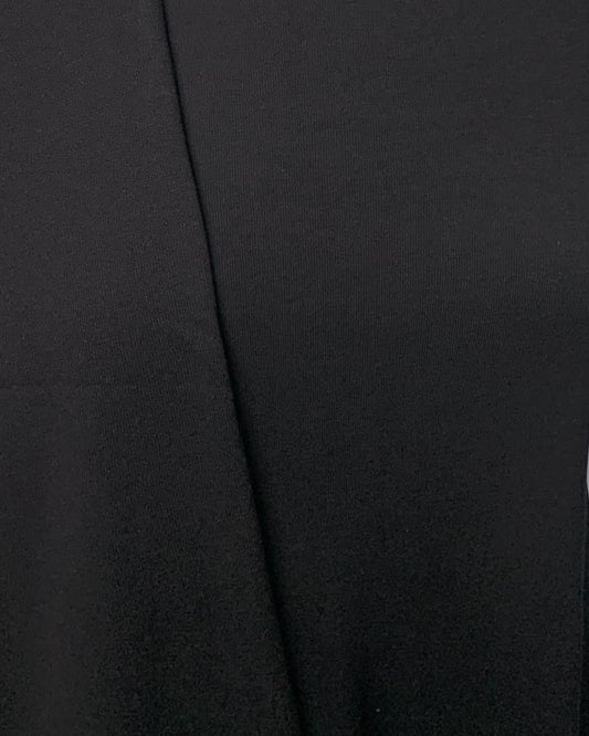 BLACK SWEATSHIRT BUNDLE : 1.5YD Black Sweatshirt Fleece & 1YD Black Rib Knit : A2321