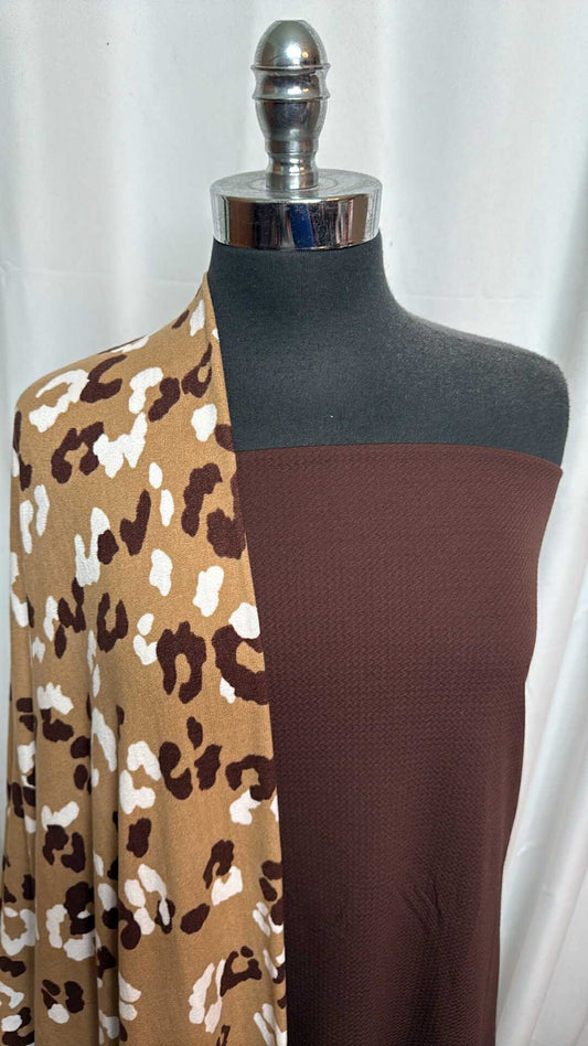 BROWN/TAN LEOPARD BUNDLE : 2YD Brown Bullit & 2YD Leopard Oakley SK : A28273