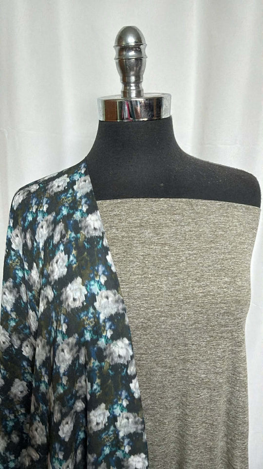 HEATHER SAGE/FLORAL BUNDLE : 2YD Heather Sage DBP & 2YD Floral PWD : A29366