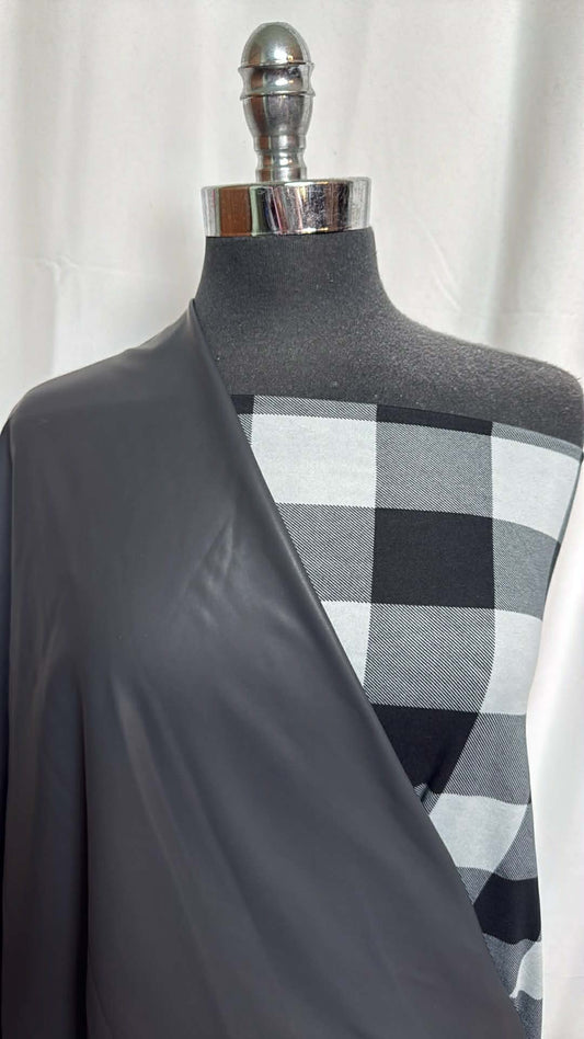 VINYL/PLAID BUNDLE : 2YD Plaid DBP & 2YD 4-Way Stretch Vinyl : A29628