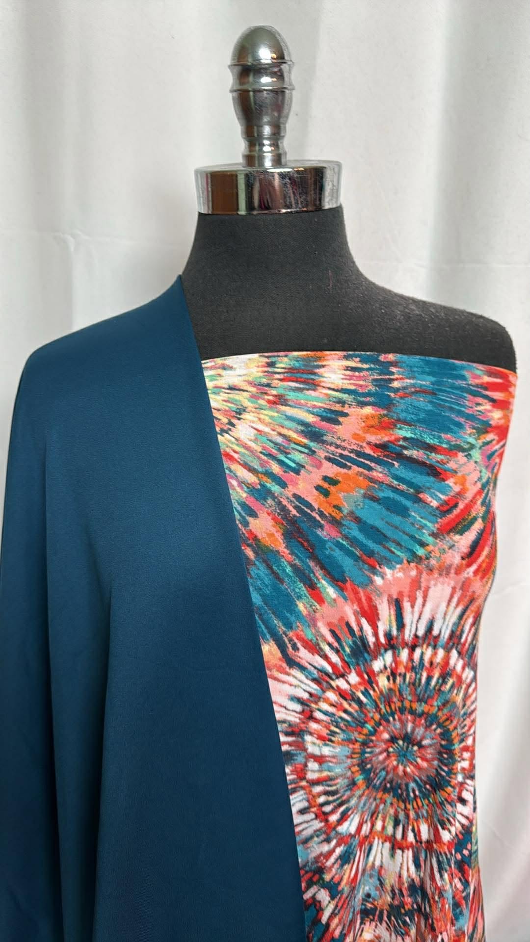 NAVY/TIE DYE BUNDLE : 2YD Tie Dye Bulgari & 1+YD Navy Scuba : A29985