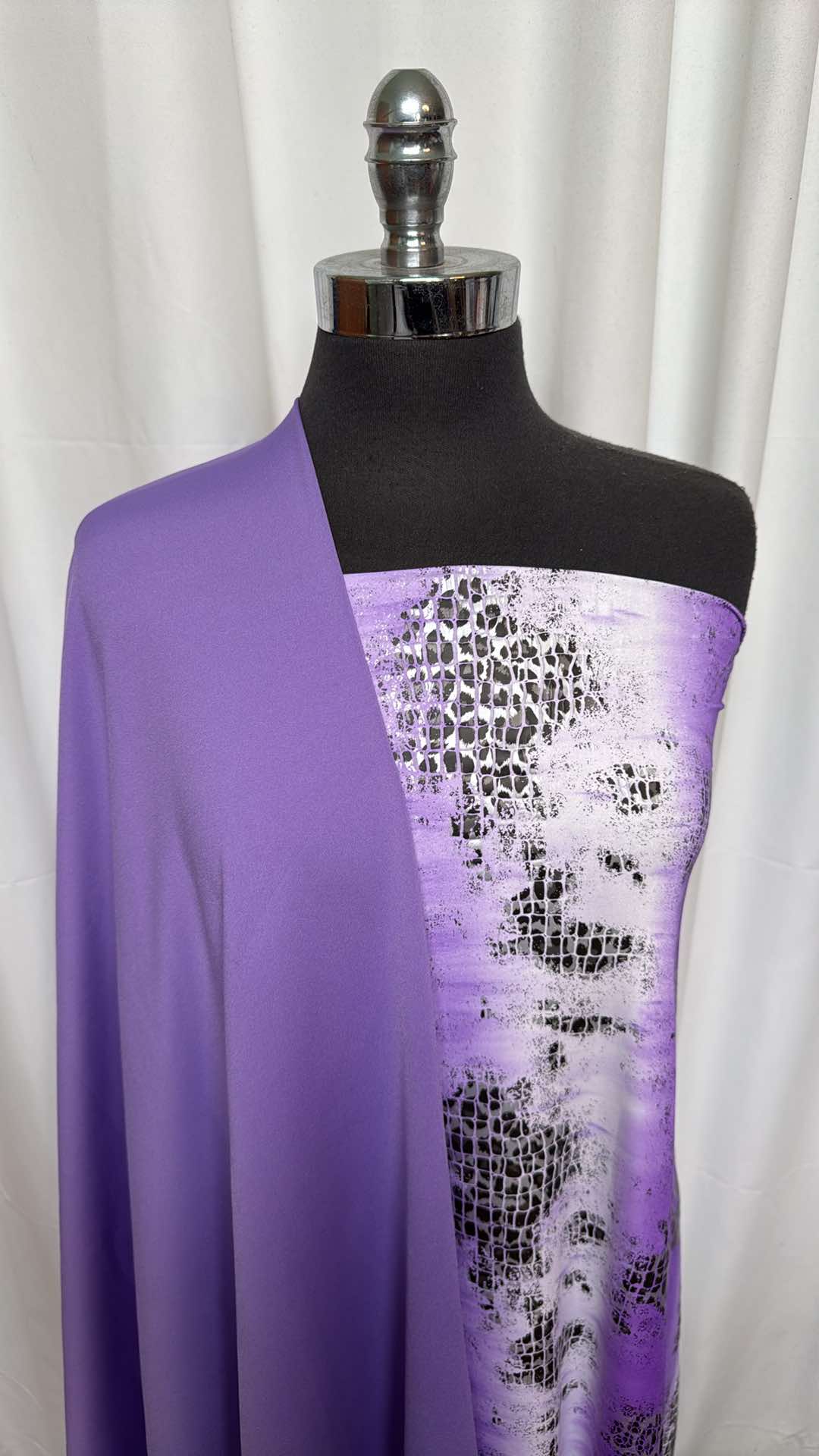 PURPLE/FOIL LEOPARD BUNDLE : 2YD Foil Leopard ITY & 2YD Purple Yoga PF : A26348