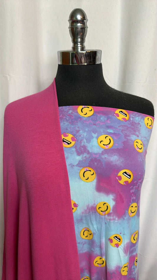 PINK/TIE DYE SMILE BUNDLE : 2YD Tie Dye Smile DBP & 2YD Pink PRS FT : A29548