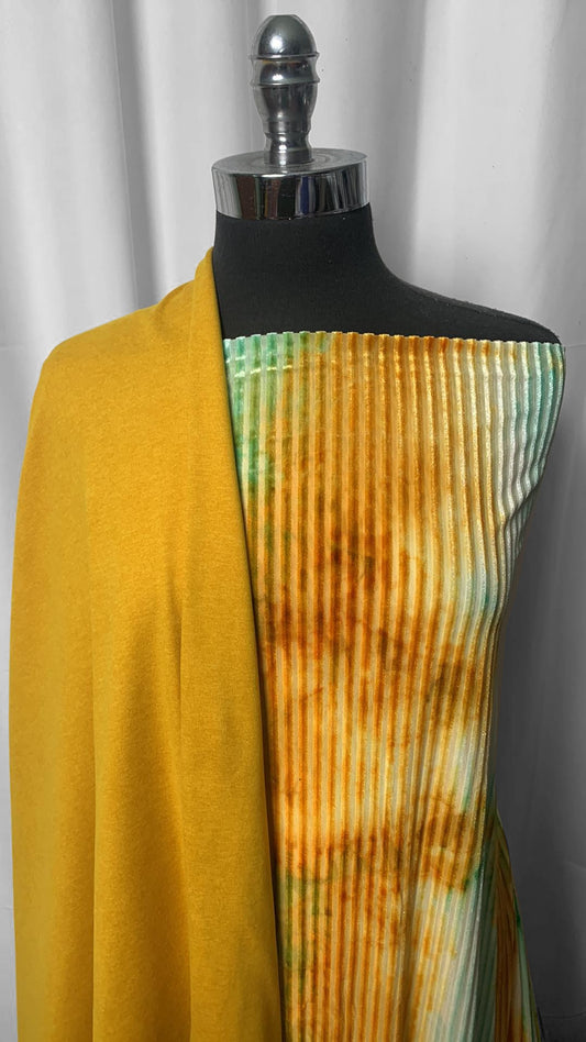 SUNSHINE/TIE DYE BUNDLE : 62" Sunshine Peached PF & 102" Tie Dye Velvet Burnout : A2374