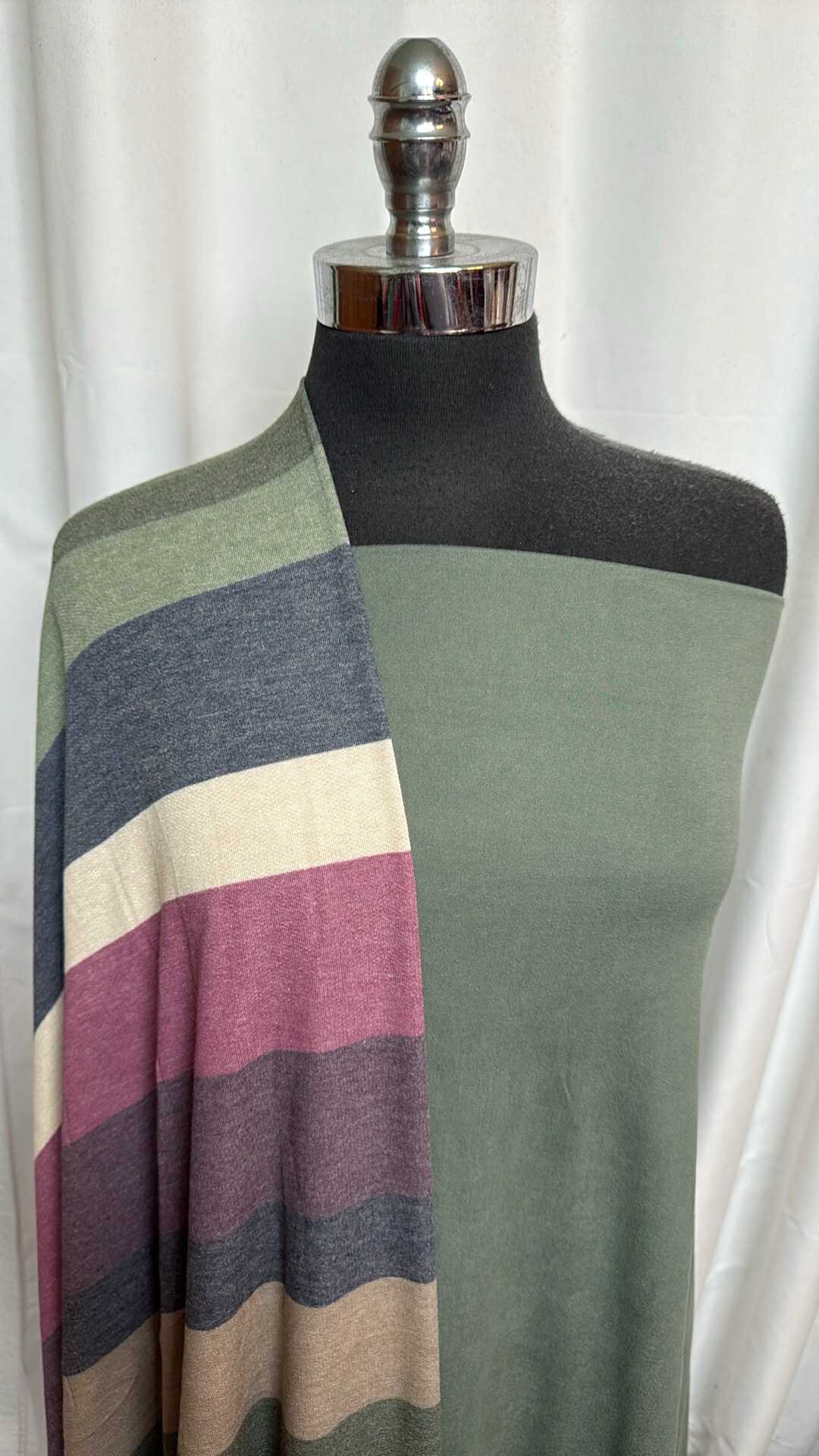 SAGE/WIDE STRIPE BUNDLE : 2YD Wide Stripe PRS FT & 2YD Sage DBP : A28419