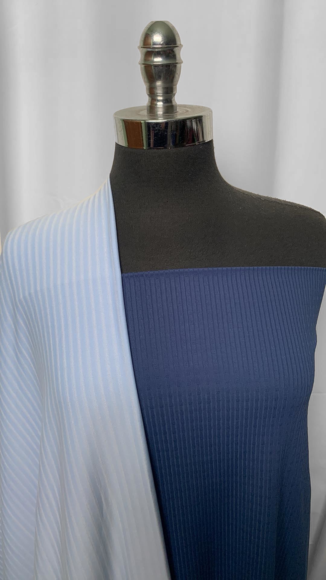 BLUES BUNDLE : 2YD Light Blue Top-Weight PF & 2YD Navy Fancy Rib PF : A2522
