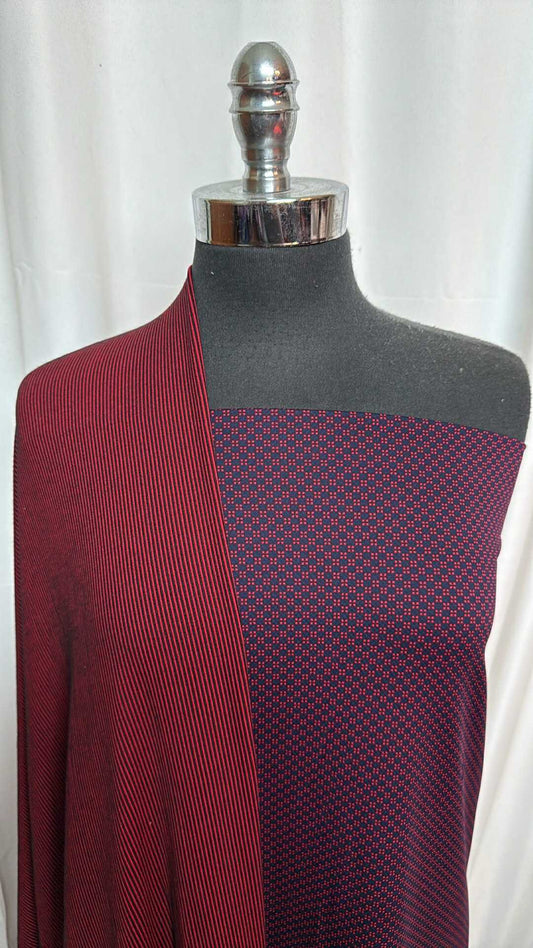 RIB/DRI FIT BUNDLE : 2YD Dri Fit & 2YD Burgundy R/S Rib : A28370