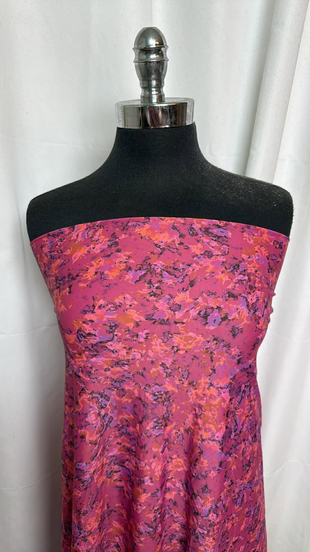 Pink Abstract - Nylon/Spandex Swim- 2 Yard Cut