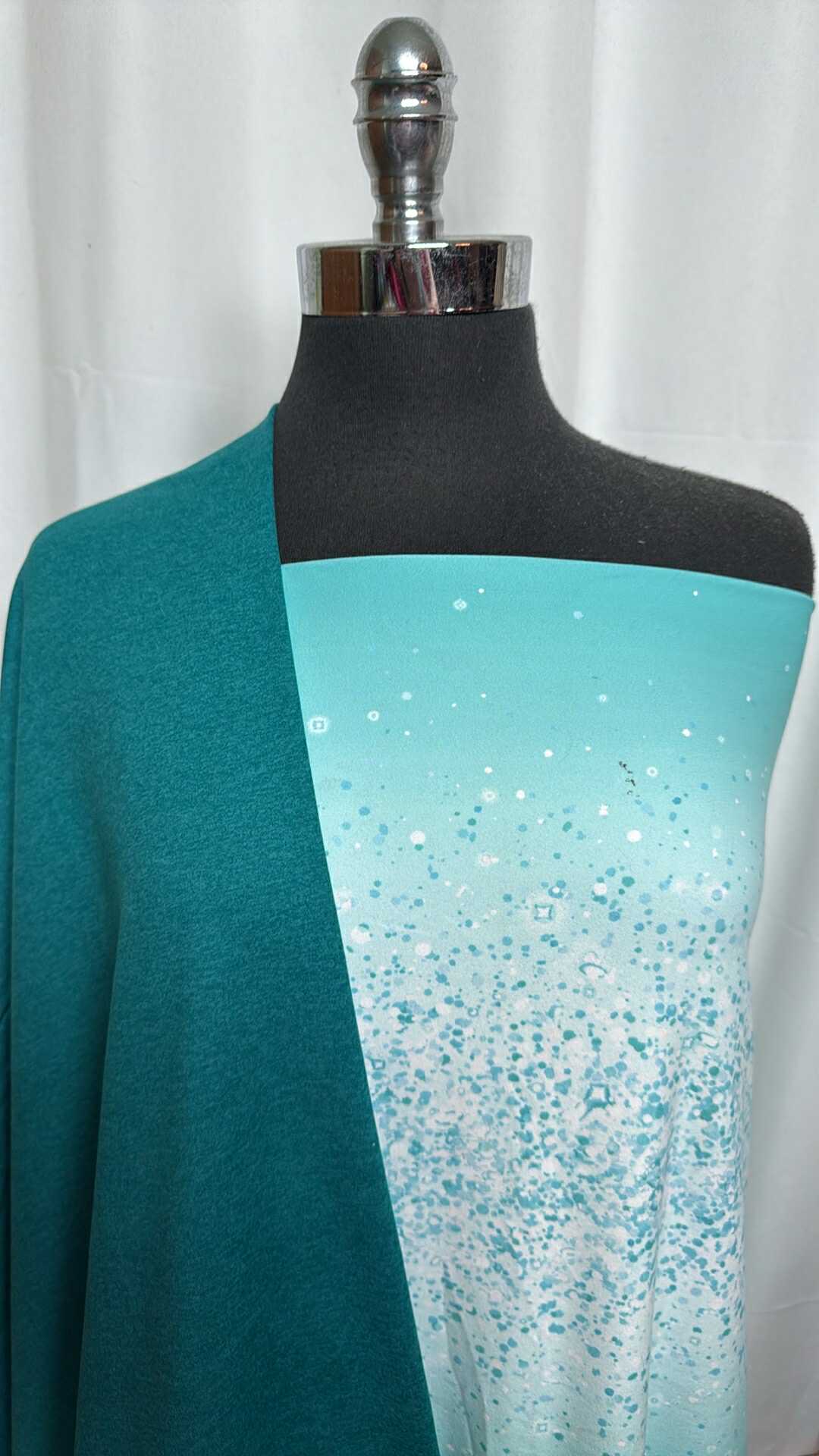 PEACOCK/OMBRE GLITTER BUNDLE : 2YD Ombre Glitter PF (Read Descr.) & 1YD Peacock Peached PF : A28983
