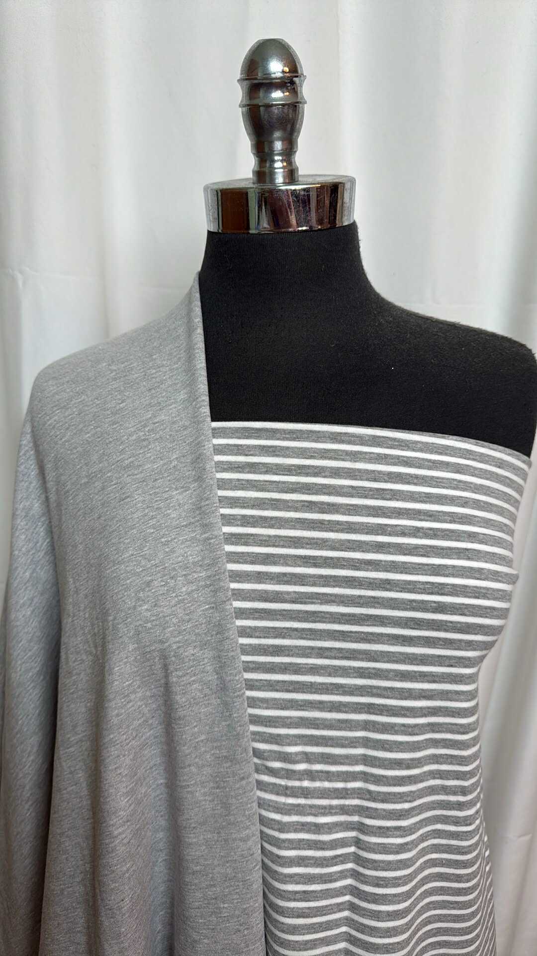 HEATHER GREY/STRIPE BUNDLE : 2YD Stripe C/S & 2YD Heather Grey C/S FT : A27620