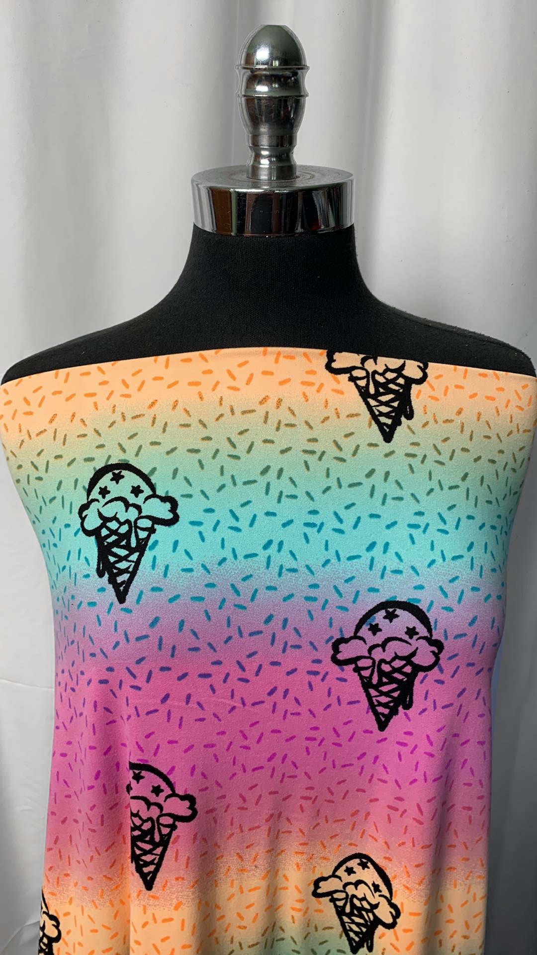 Ombre Ice Cream - Double Brushed Poly Spandex - By the Yard
