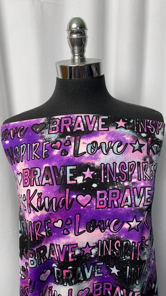 Purple Galaxy Inspiration - Double Brushed Poly Spandex - By the Yard