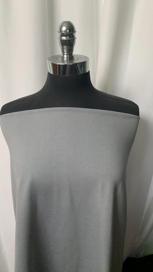 Smoke Grey - Nylon Ponte - 3 Yard Cut