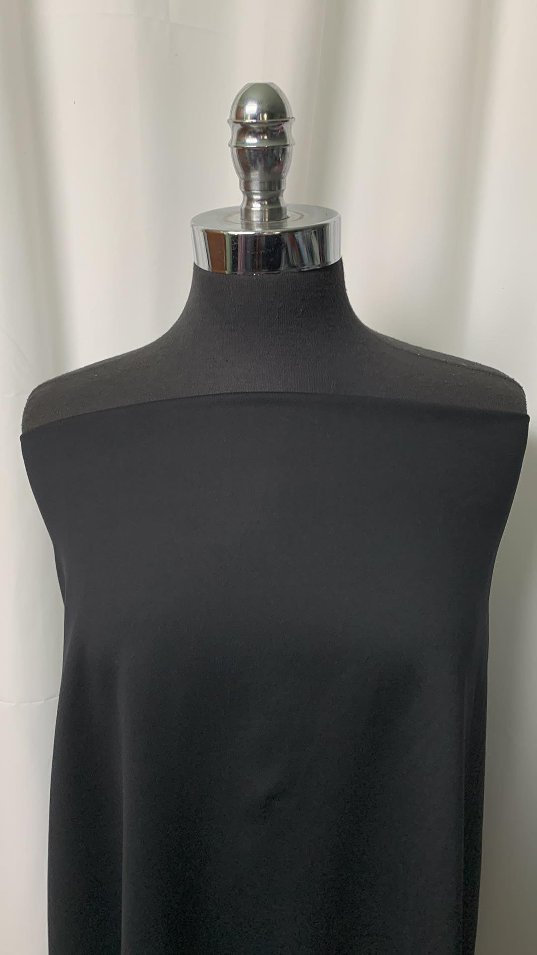 Solid Black - Peached Performance - 2 Yard Cut