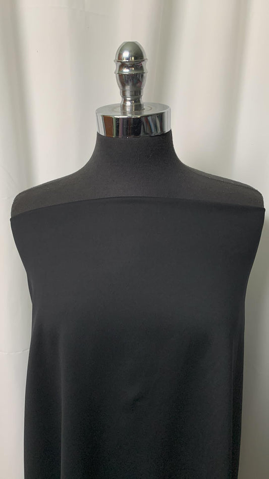 Solid Black - Peached Performance - 2 Yard Cut