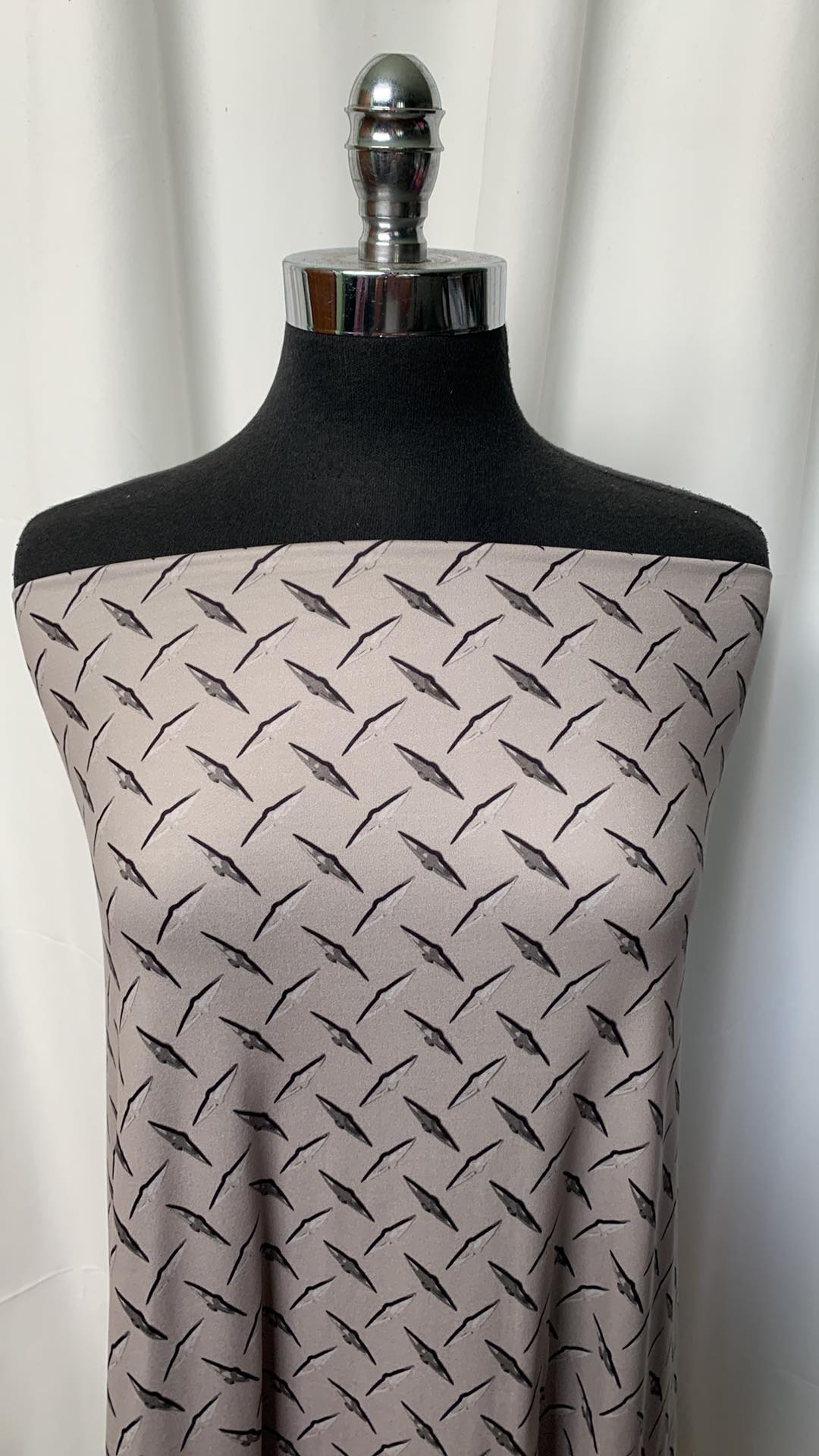 Steel Plate - Double Brushed Poly Spandex - By the Yard