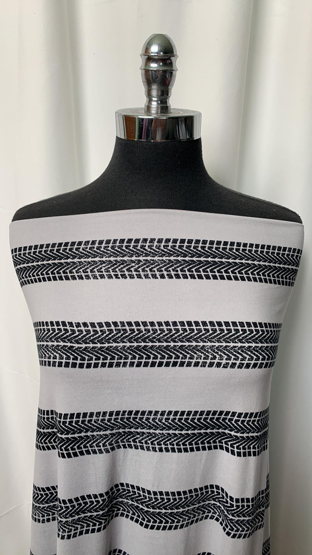 Tire Tracks - Double Brushed Poly Spandex - 2 Yard Cut