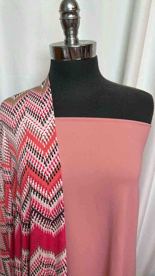 BLUSH/CHEVRON BUNDLE : 2YD Blush Yoga PF & 2YD Chevron Bulgari : A27844