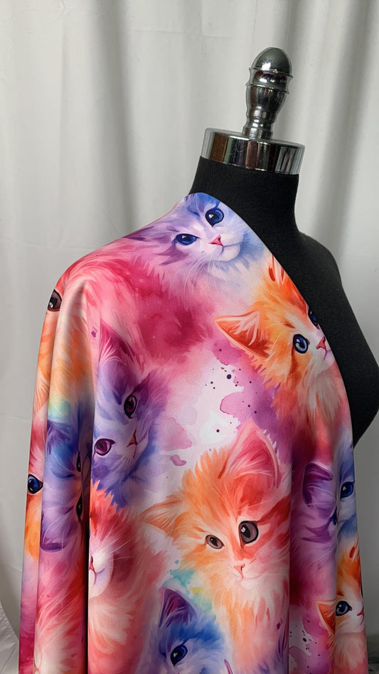 Cats - Poly Fleece - 1 Yard Cut