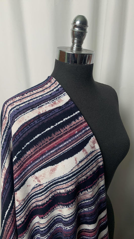 Variegated Stripe - Sweater Knit - 2 Yard Cut
