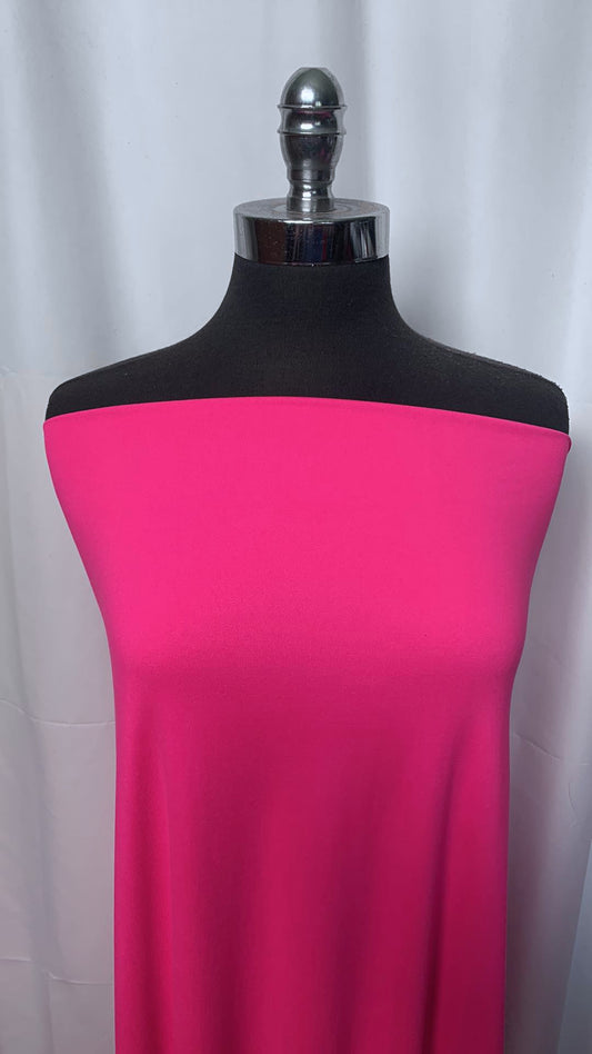Solid Pink - Double Brushed Poly Spandex - 4 Yard Cut