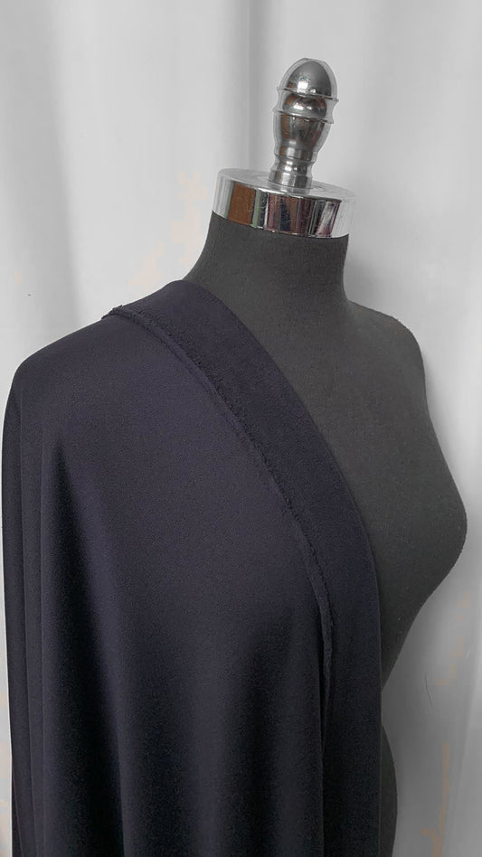 Navy - Poly/Spandex Sweatshirt Fleece - 2 Yard Cut