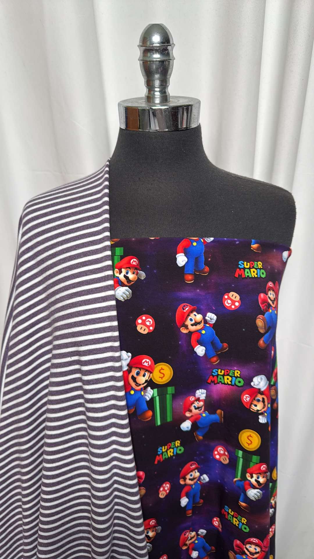 MARIO BUNDLE : 1+YD Mario C/S & 2YD Stripe Organic C/S Interlock (72" Wide) : A26308