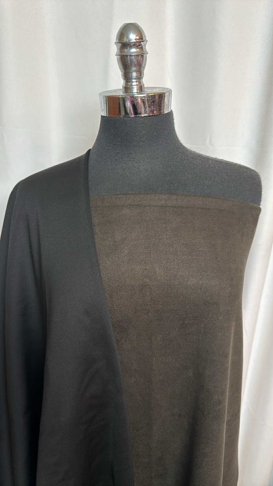 BLACK/OLIVE SUEDE BUNDLE : 2YD Olive Suede Scuba & 2YD Black Fleece-Backed Stretch Softshell : A28709