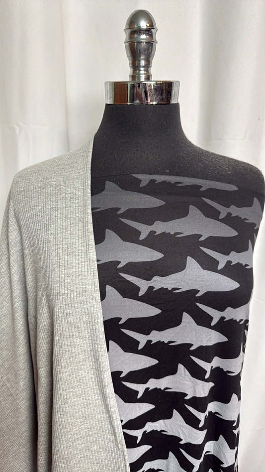 GREY/OMBRE SHARK BUNDLE : 1YD Ombre Shark DBP & 1YD Grey PRS Rib : A29532