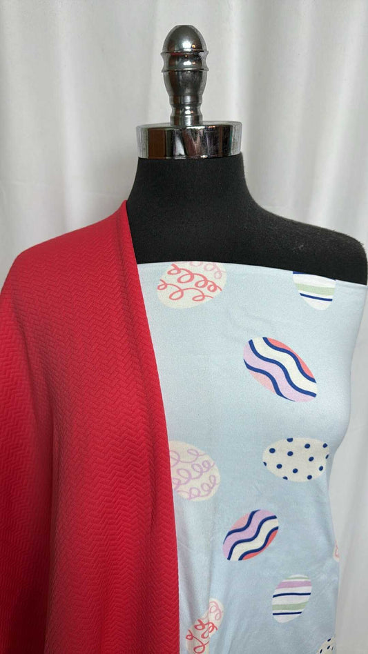 CORAL/EGGS BUNDLE : 2YD Eggs DBP & 2YD Coral Quilted : A29232