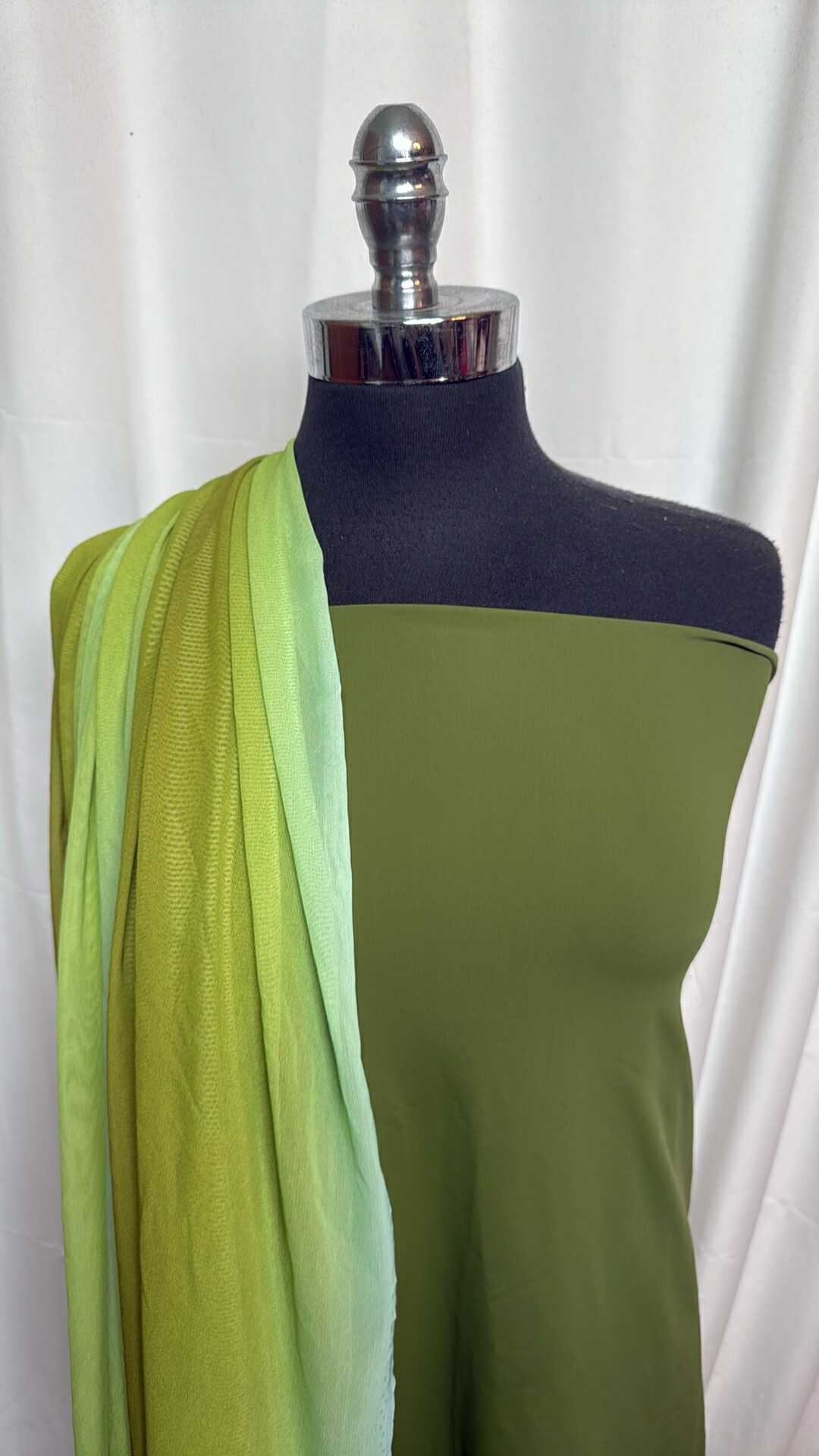 OLIVE/OMBRE BUNDLE : 2YD Olive N/S Swim & 3.5YD Ombre Stretch Mesh : A27902